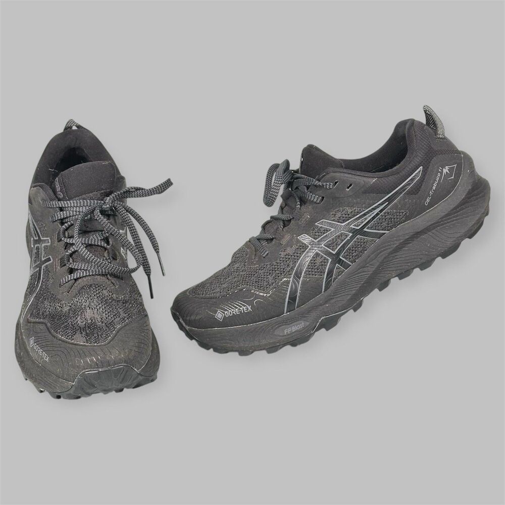 ASICS Shoes Women's Size 10 Gel-Trabuco 11 GTX Black/Carrier Grey Trail Running